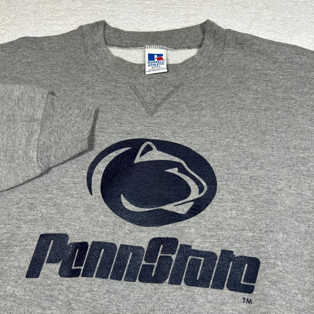 Russell Athletic Penn State Sweatshirt Vintage Made in USA Men XXXL Gray Nittany